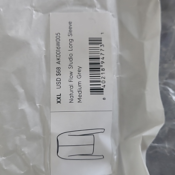 allbirds XXL Woman's Natural Flow Studio Long sleeve top Medium Grey - Picture 6 of 6
